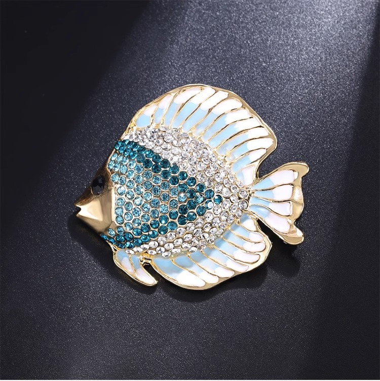 elegant ocean blue   brooch a   and versatile accessory for coats and sweaters womens novelty button and brooch details 0