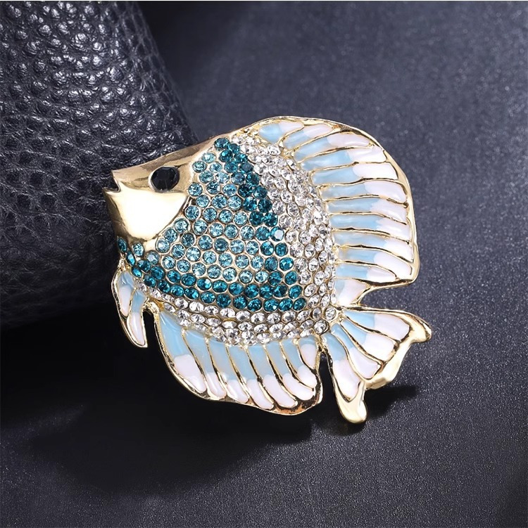 elegant ocean blue   brooch a   and versatile accessory for coats and sweaters womens novelty button and brooch details 1