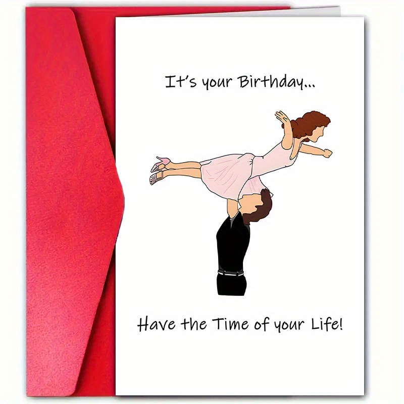 

Funny Birthday Greeting Card For Anyone - Time Of Your Life Theme, Paper Material, Best Wishes Card For Men, Women, Dad, Mom, Siblings, Friends, Spouse - 1pc, Happy Birthday Party Supplies