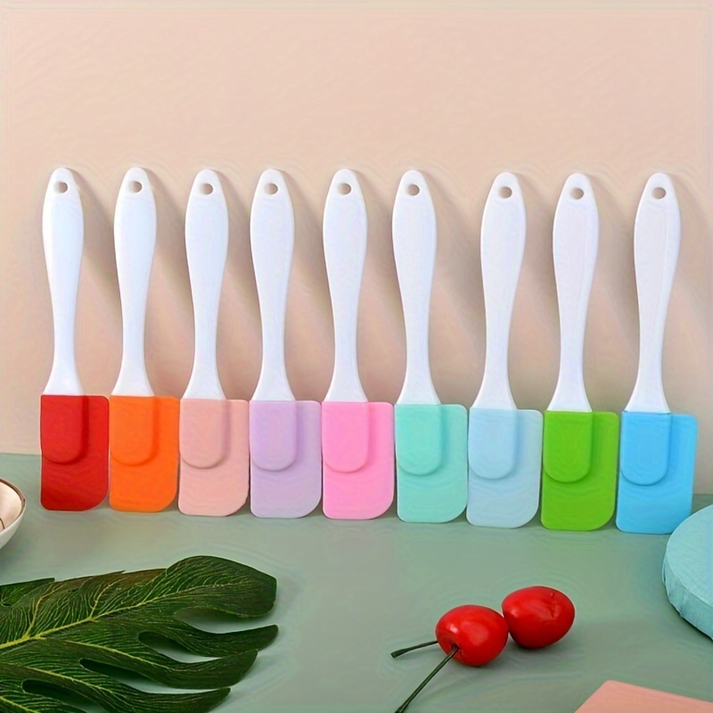 

7pcs Silicone Mini Spatulas Set, Heat Resistant Cream Scrapers, Removable Jam Spreader, Multipurpose Stirring And Baking Tools For Kitchen Essentials, Apartment & Dormitory Must-have