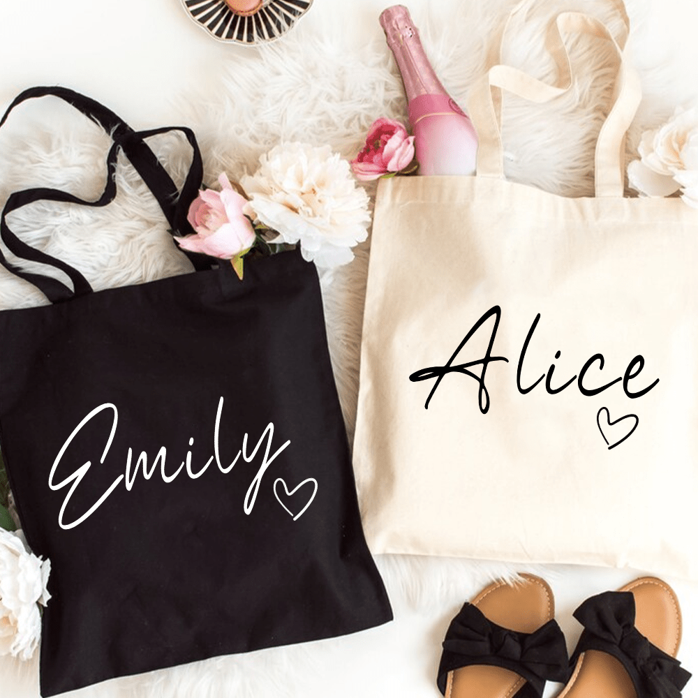 

[customized] [upgraded Straps] Customized Gift Canvas Bag Custom Monogram Name Tote Bag Personalized Tote Bag Bridesmaid Gifts Bridal Party Custom Tote Bach Party Gift Customized Name Gift For Her