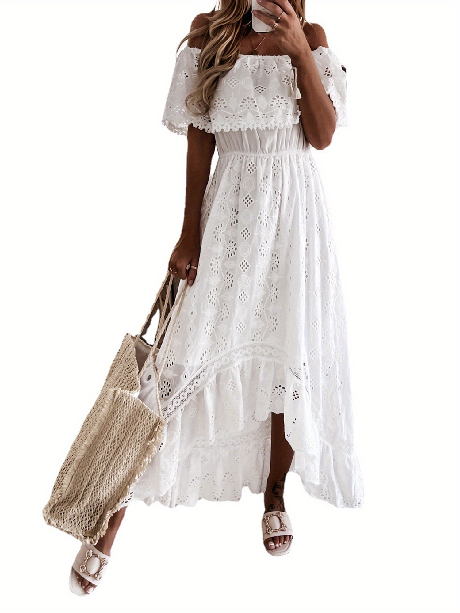 slim fit dress slacks Plunging Off Shoulder Gorgeous Lace Mermaid Wedding Dress main image 0