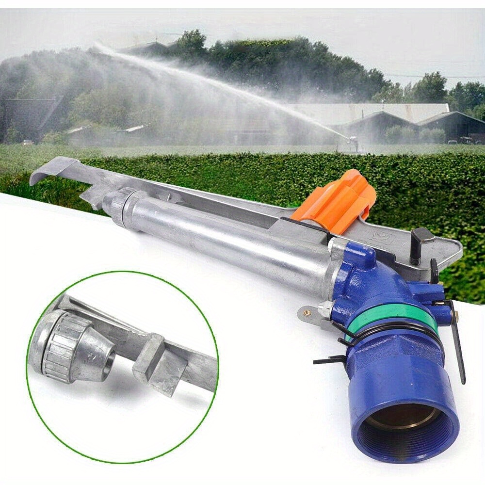 

Oukaning 1.5inch 360° Adjustable Irrigation Sprinkler Head, Large-area Irrigation Sprinkler Garden Farm Watering Spray Gun For Agricultural Sprinkler Irrigation 50-60m