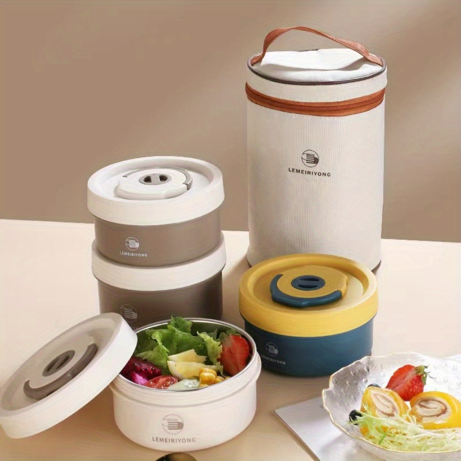 8er-Set Stapelbare Snack-Behälter – 3 Fächer, Spülmaschinenfest, Für Lunchbox & Meal Prep