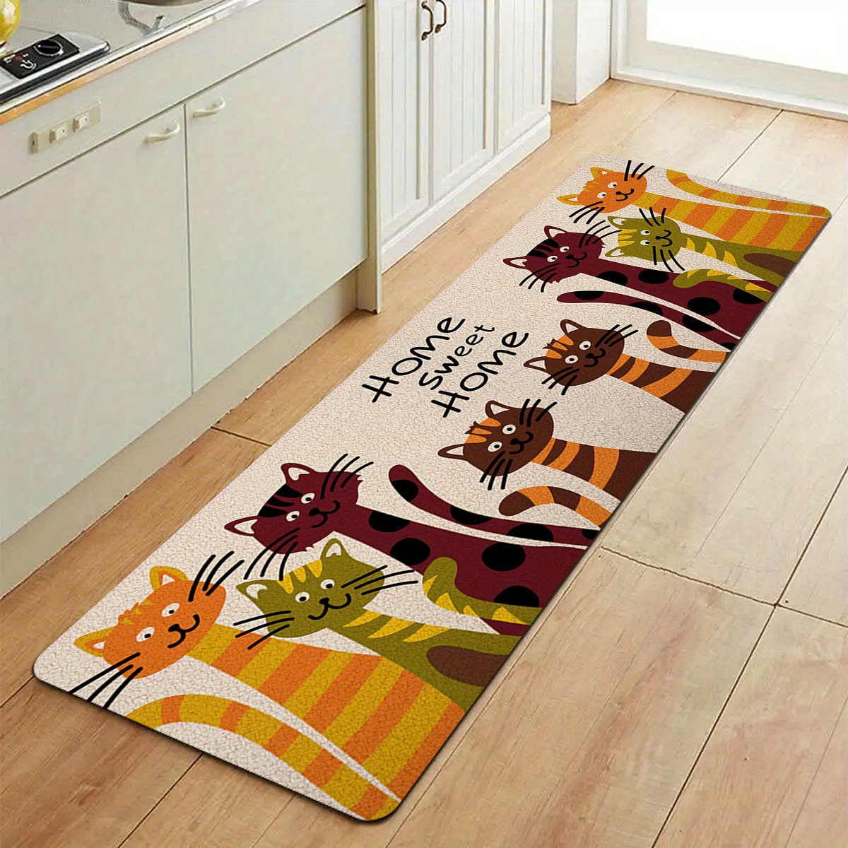

[top-] Cat Pattern Mat - , - Polyester Rug Backing For - For , Bathroom, &