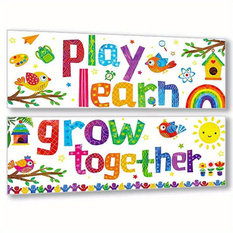 

Classroom Banner Poster: Colorful Motivational Posters For School & Classroom - 14" X 38.6