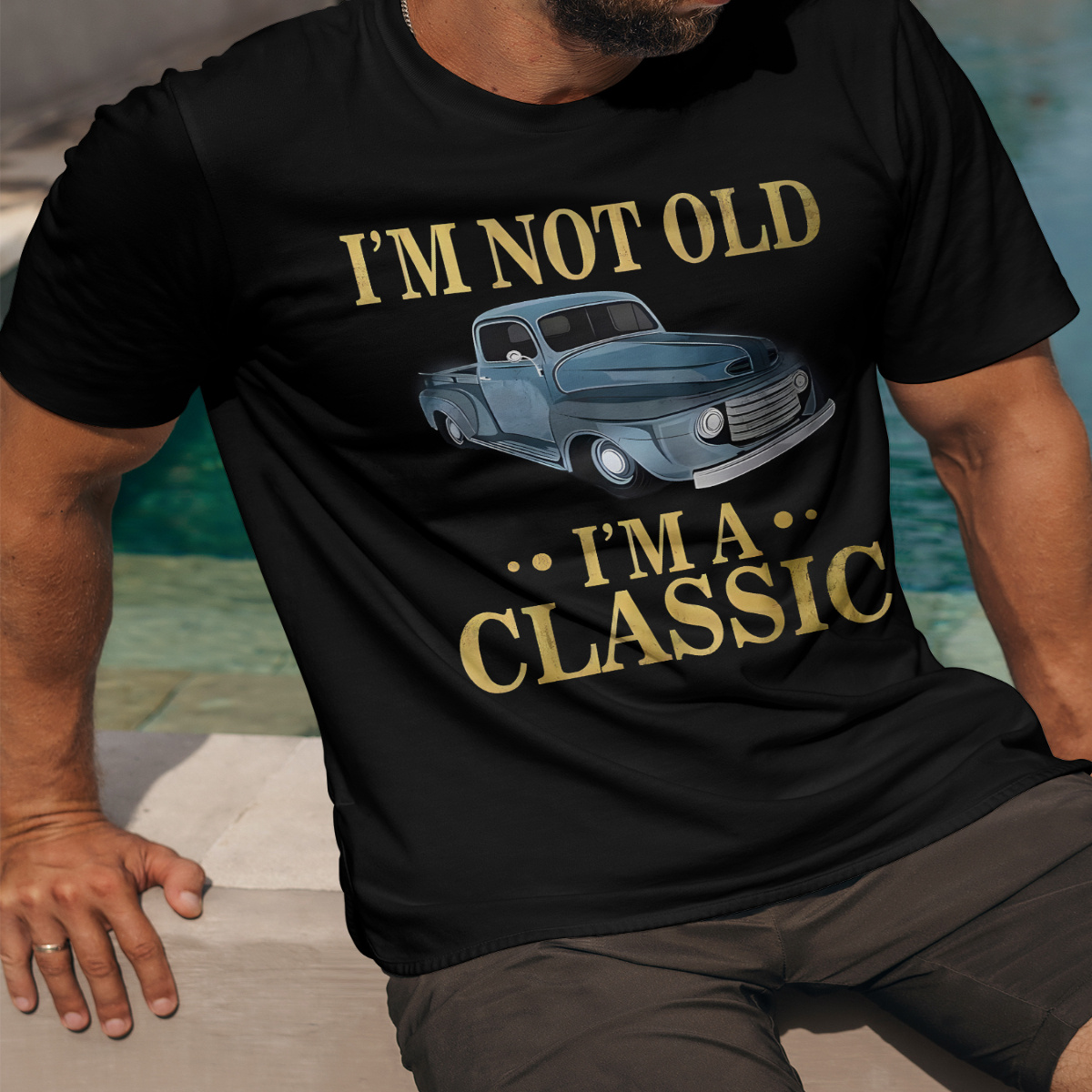 

Classic Car Pattern Print Men's Crew Neck Short Sleeve T-shirt, Casual Summer T-shirt For Daily Wear And Vacation Resorts