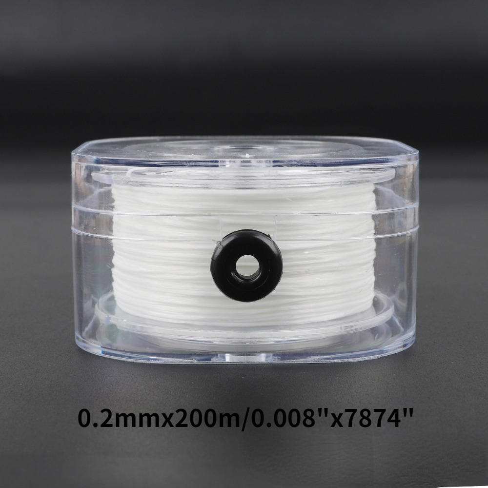 TEMU Elastic Polyester Beading Thread Cord Set With Storage Box - Transparent Clear Stretchy String For Diy Jewelry Making, Beading Tools - Includes Sizes 0.2mm/0.6mm/0.8mm/1.0mm