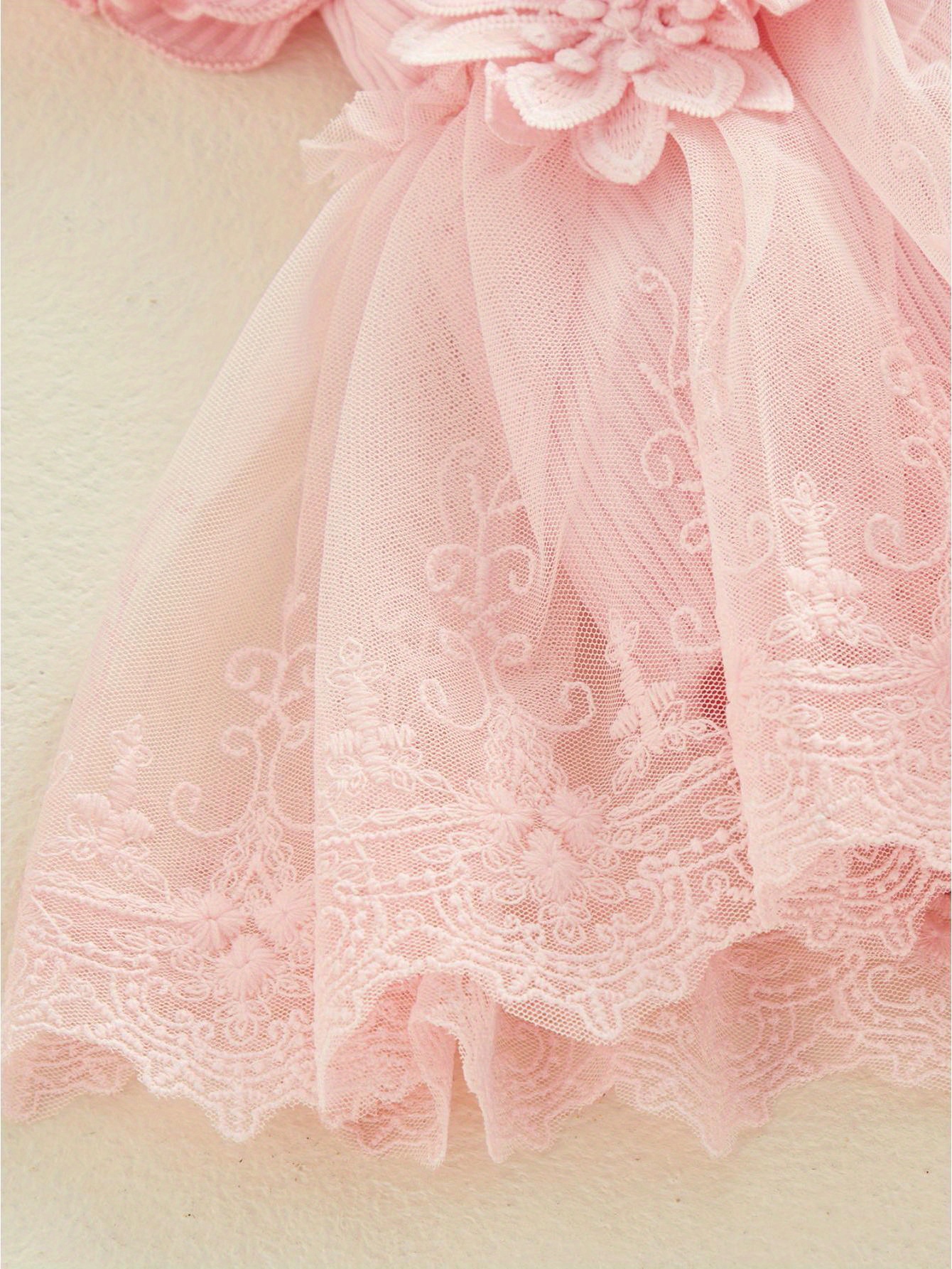 newborn baby girl lace romper dress short sleeve ruffle mesh - Temu