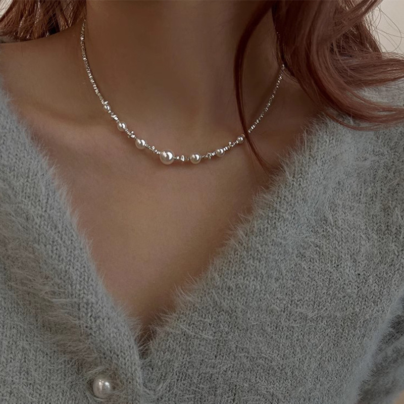 s925 womens imitation pearl necklace elegant fashion clavicle necklace   engagement wedding anniversary valentines day luxury romantic jewelry chic     for her details 2