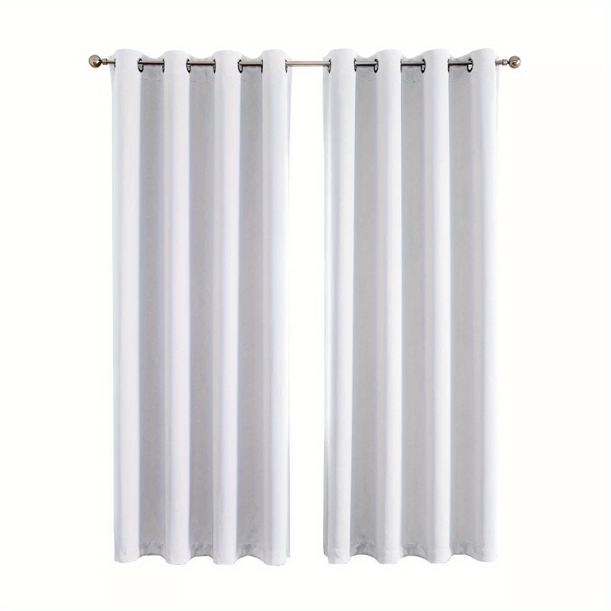 TEMU Set Of 2 Thermal Insulation Curtains, Blackout Curtains, Opaque Curtains, Blackout Curtains, 140x240cm, White