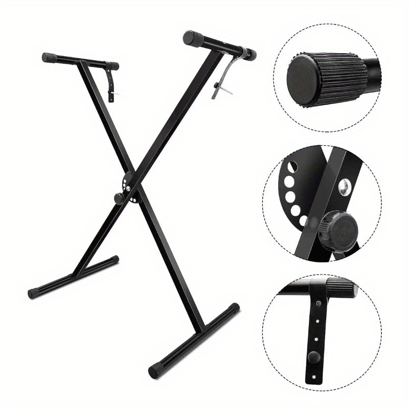 

5 Core Keyboard Stand Adjustable Digital Electric Piano Synthesizer Music Stands For 61 76 88 Keys - Ks 1x