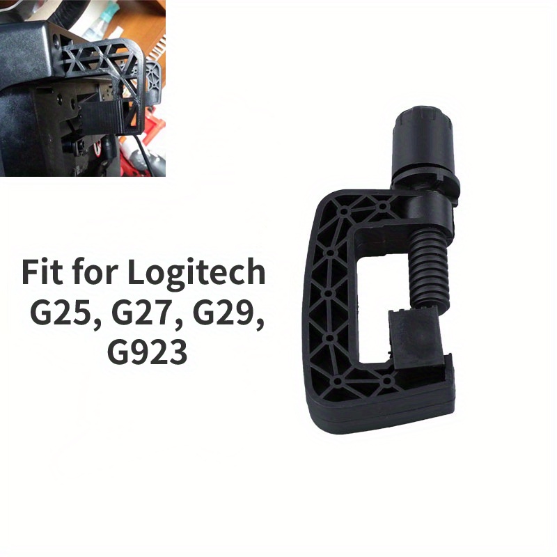 Resim Logitech G25, G27, G29, G920, G923 Direksiyon Sabitleme Klipsi: ABS Reçine Değiştirme Braketi Montajı Yarış Oyunu Direksiyonları İçin - Driving Force GT Kelepçesi 