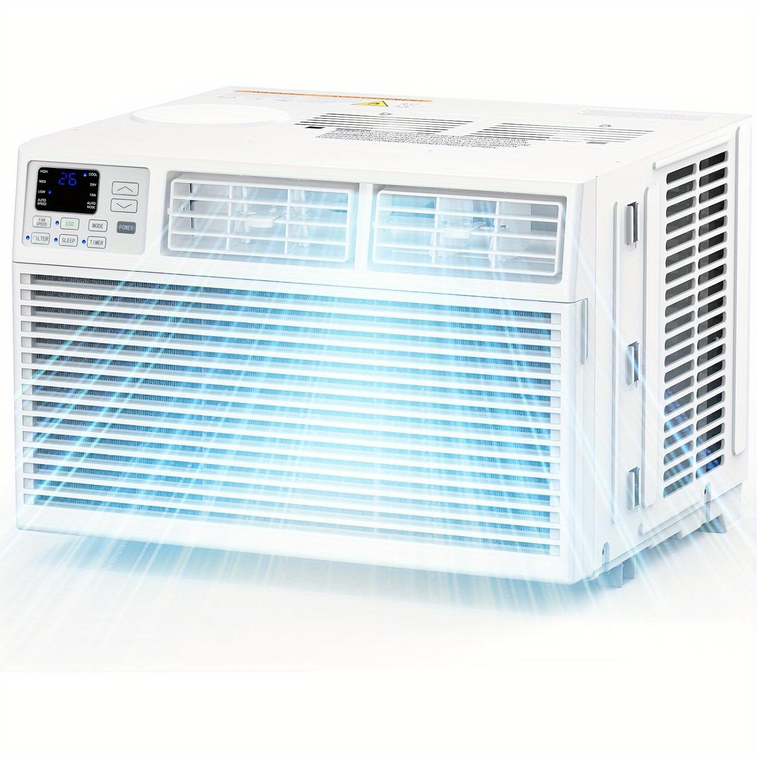 

8000 Btu Ahrae, Window Air Conditioner, Ac Unit With Remote Control For Rooms Up To 350 Sq Ft. High Cooling Capacity, 4 Modes, Led Display, 24h Timer, Reusable Filter, Easy Install Kit, 4, 300