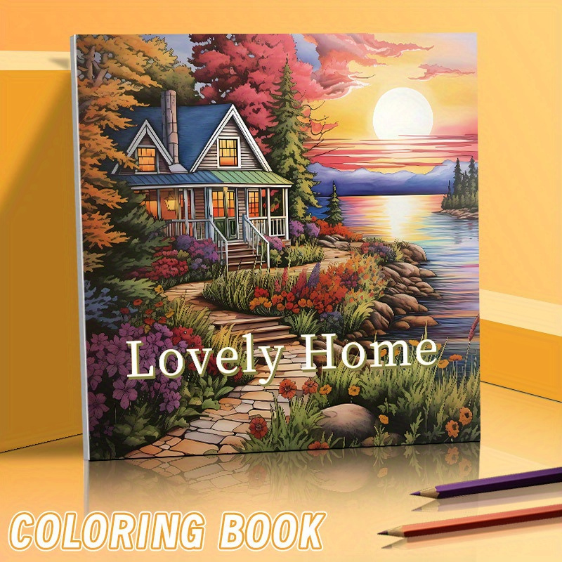 

Adult Coloring Book - 1pc, Soft Cover, 22 Pages, Featherless, Notepad For 14+ With And Nature , Ideal For Halloween, Thanksgiving, New Year, & Christmas Party Gifts