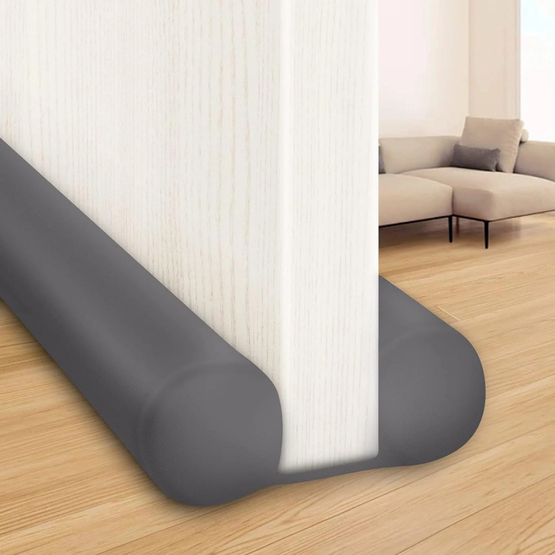 

Door Draft Stopper 36 Inch, Fits Door Gaps Up To 1.8 Inch, Grey Under Door Sweeps Soundproof Weather Stripping Large Door Noise Blocker Sound Proof Guard