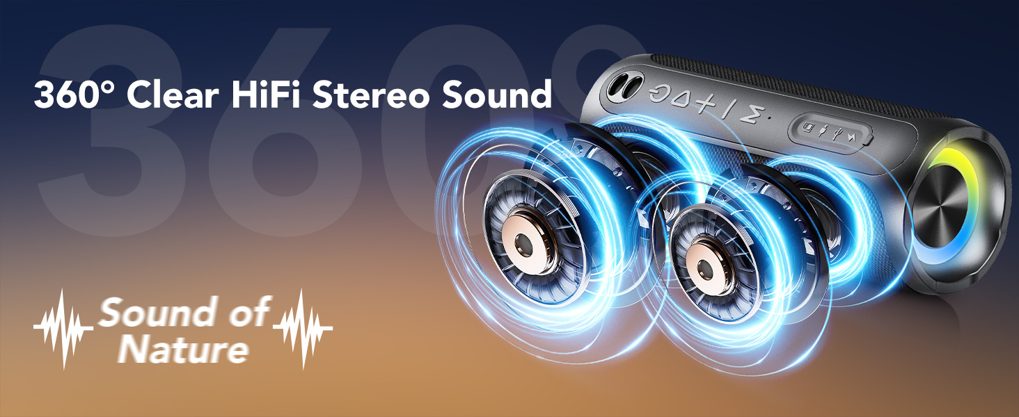  m9 portable speaker outdoor wireless bass speaker 3d surround sound tws stereo subwoofer hands free call adjustable volume usb charging no assembly required compact design details 0