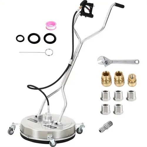 20 inch pressure washer surface cleaner with 4 spinner wheels dual high pressure spray guns replacement adapters surface cleaner for pressure washer mall patio