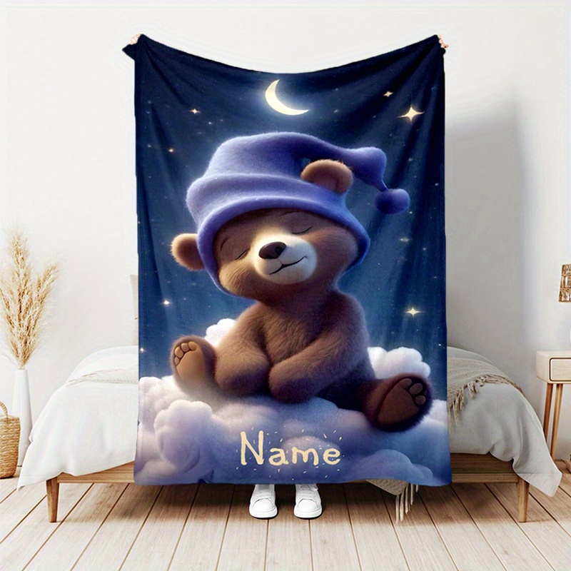 

Personalized Bear Blanket - & , For , Bed, Camping & -