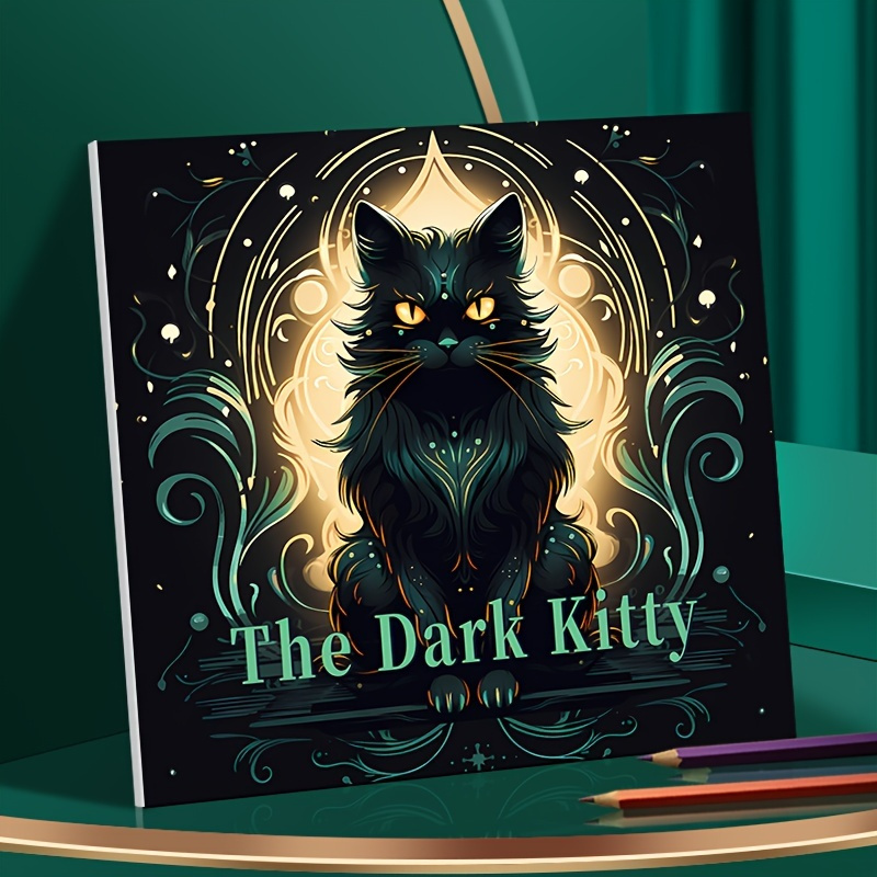 

22-page Black Cat Themed Sketchbook - Unlined Plain Paper Notepad For Drawing, Durable Soft Cover Art Book, Paper Material, Ideal For Artists Aged 14+ - Perfect For Birthday And Holiday Gifts