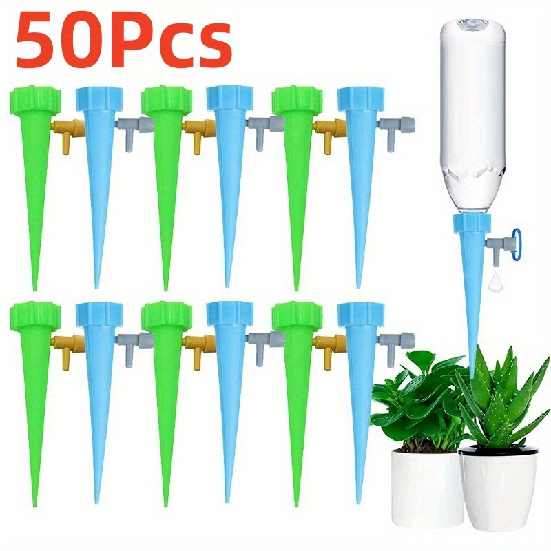 

50pcs Self-watering Kits Automatic Drip Irrigation System Kits Plant Watering Spike Device Greenhouse Adjustable Control Water Dripper