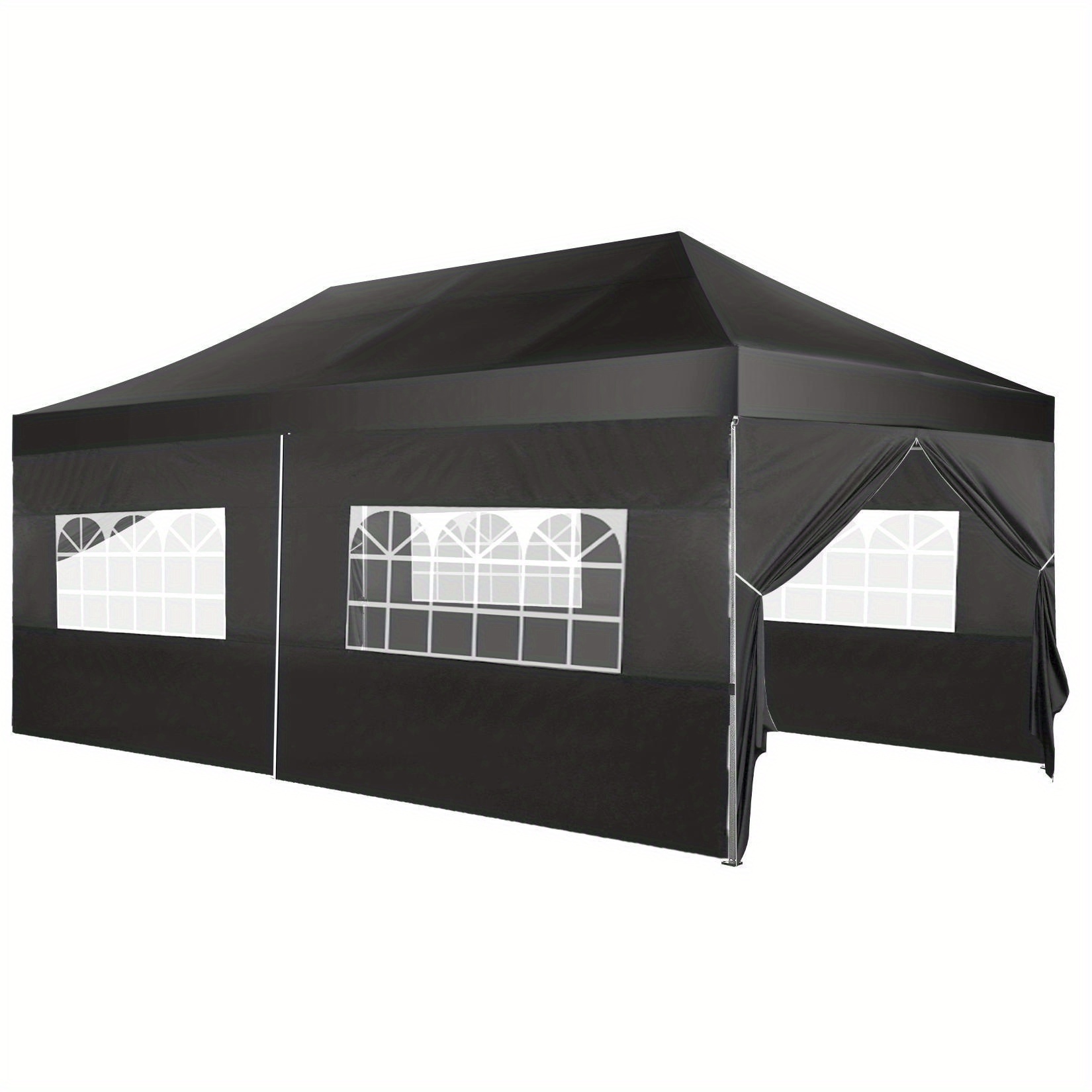 

Hoteel 10x20ft Heavy Duty Pop-up Canopy With 6 Detachable Sidewalls, Easy To Install, Outdoor Garden Tent, Can Be Used For Beach, Festival, Camping