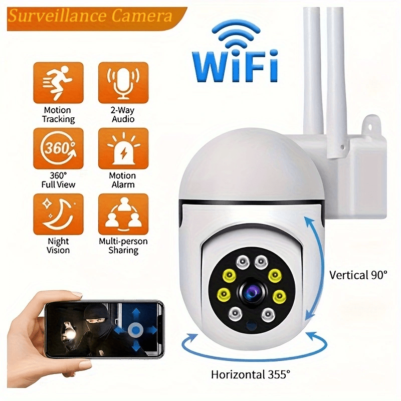   1080p hd indoor security camera with 2 way audio wifi   pan tilt   motion tracking color night vision for   pet safety details 3