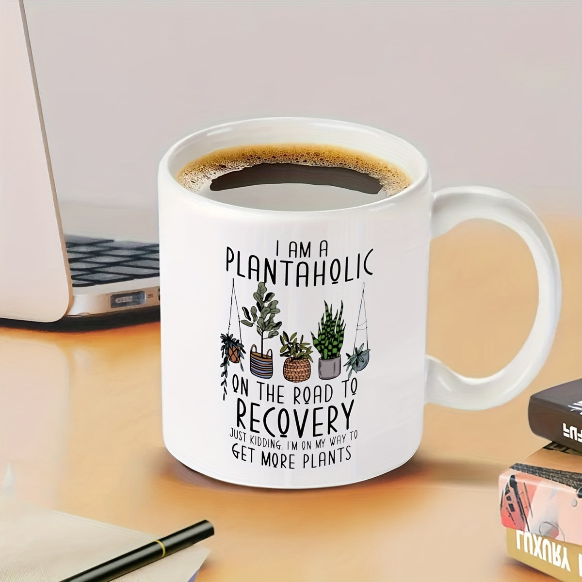 

1pc, Funny Coffee Mug, Ceramic Mug, Double-sided Design, Tea Coffee Cup, Sarcastic Mug, Gardening, Flowers Plant Lover, Colorful Hobby Mug, Nature, Coffee Cup, Tea Cup, Home Decor, Gift