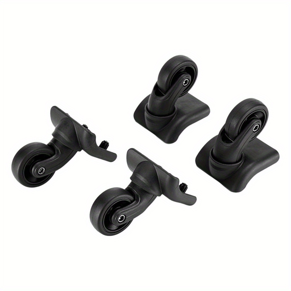 

4pcs Luggage Wheel Replacements - Quiet, Durable Pvc Swivel Casters For Travel Suitcases & Bags