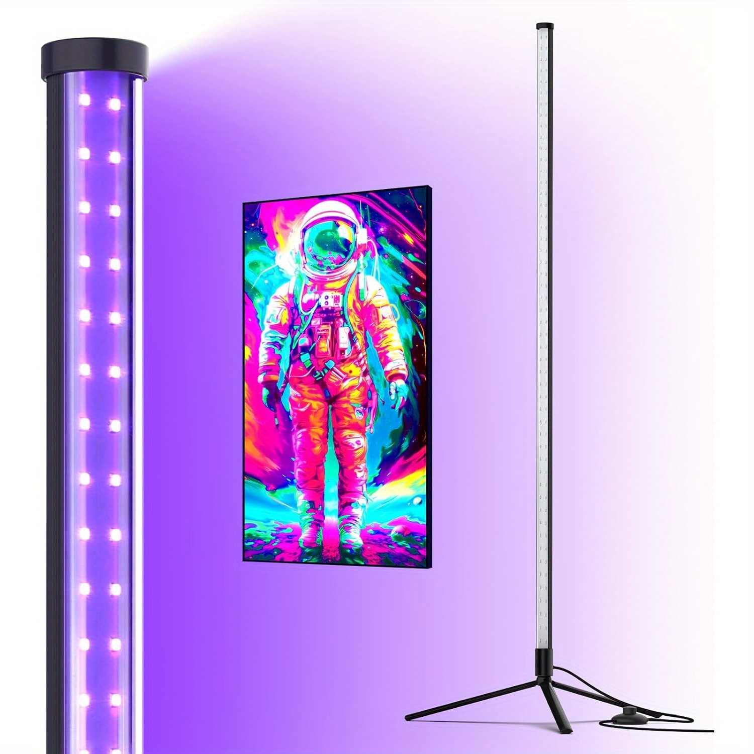 

Led , T10 Vertical Standing Table Blacklight Fixture, 385-400nm, Desktop Led Black Light With Stand And On/off Switch, Perfect For Party