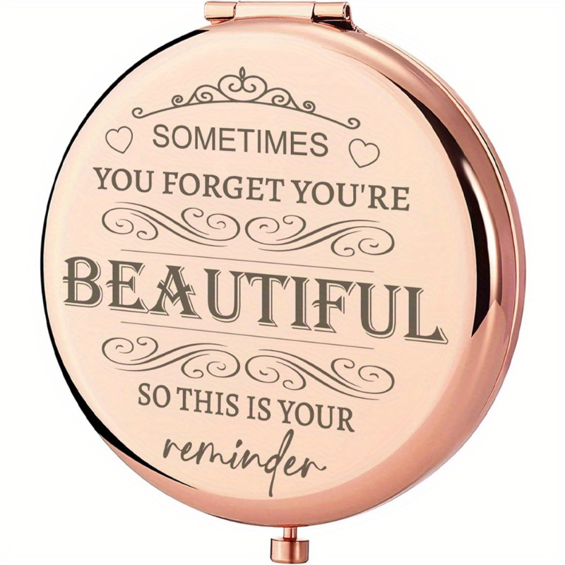 

Compact Mirror Gifts For Women, Rose Golden Compact Mirror, Inspirational Gifts For Mom/daughter/niece/aunt/sister/friends/teacher/coworkers, Gifts For Women Birthday, Mothers Day Wedding Anniversary