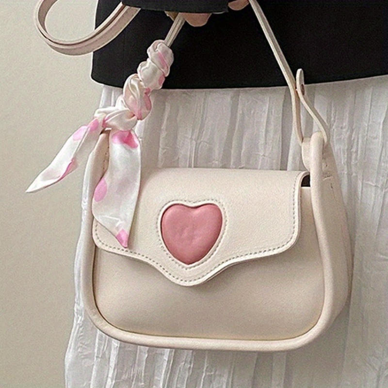 

Slanting Bag Female Fashion Heart Retro Bag Shoulder Bag