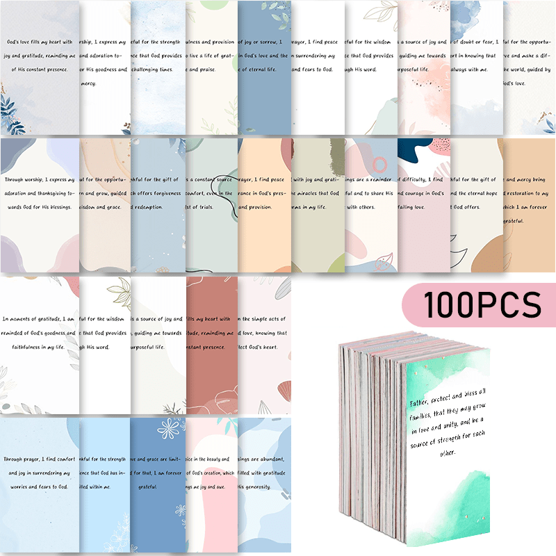 Inspirierende Gebetskarten Mit 120 Bibelversen – Christliche Geschenke Für Frauen, Ermutigung & Motivation, 60 Stück