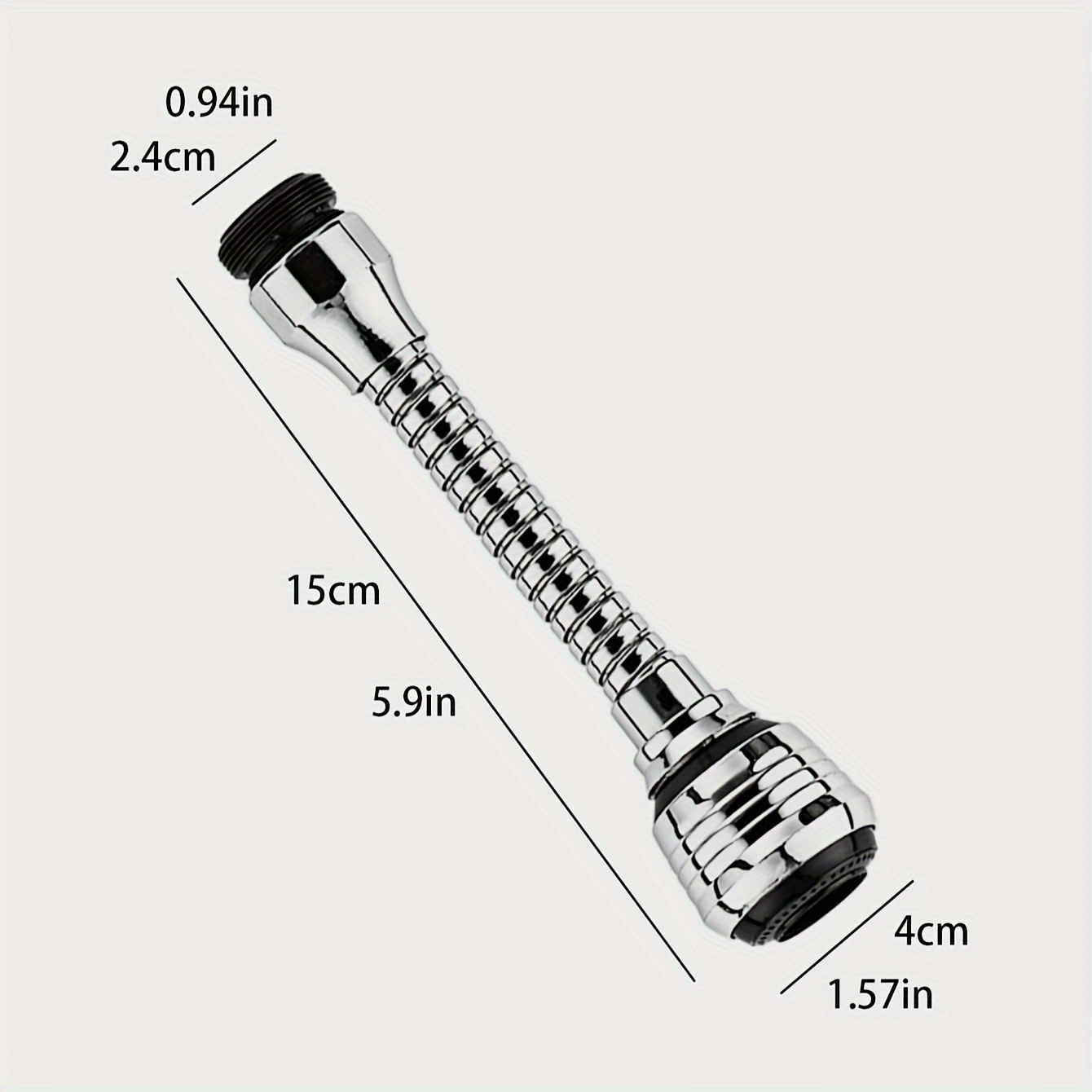 abdo Stainless Steel Kitchen Faucet Extender with Connector - Anti-Splash, Adjustable Spray Head Nozzle for Enhanced Sink Cleaning, Kitchen Faucets for Sinks