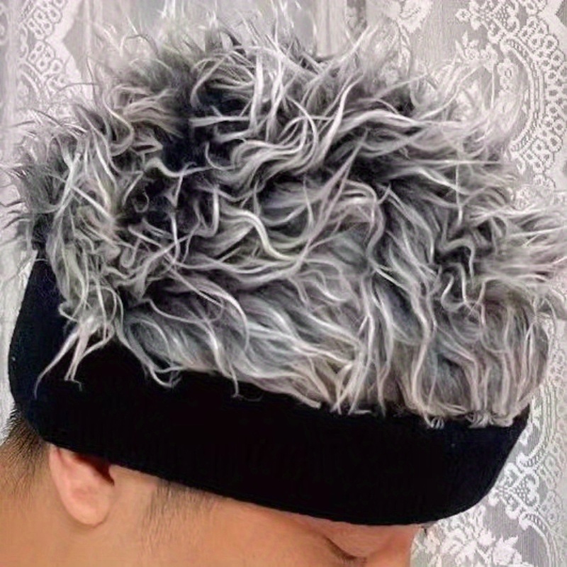 unisex retro hip hop style synthetic hair wig hat breathable cap construction for comfortable wear details 1