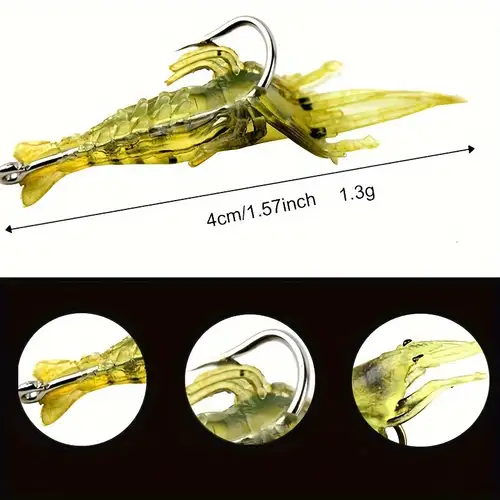 a set of 30 glowing shrimp soft lures with hooks - realistic yellow pvc fishing bait, gear for carp fishing featuring a luminous | High-quality & Affordable | Temu a set of 30 glowing shrimp soft lures with hooks - realistic yellow pvc fishing bait, gear for carp fishing featuring a luminous | High-quality & Affordable | Temu