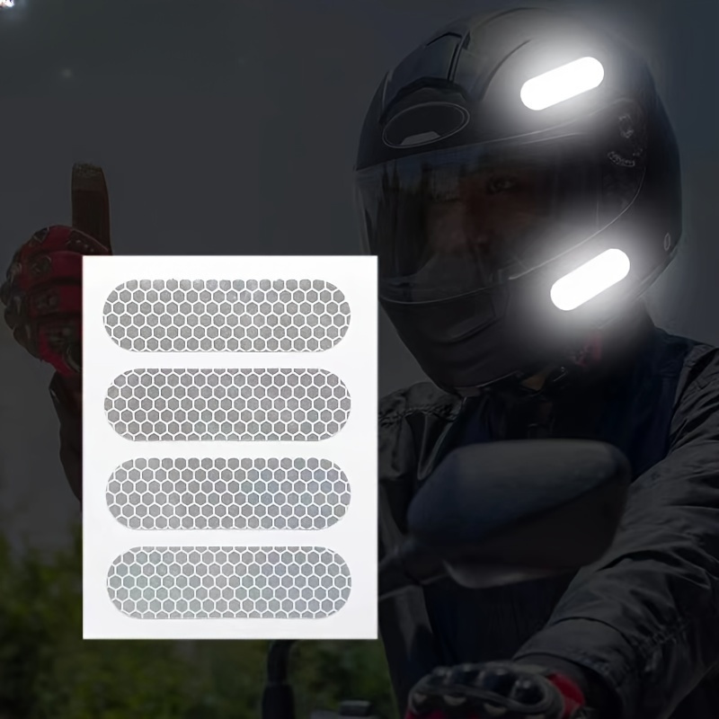 Autocollants Réfléchissants 3M - Kit Sécurité Vélo, Casque, 17 Pièces, Rouge - Visibilité Nuit, Intempéries