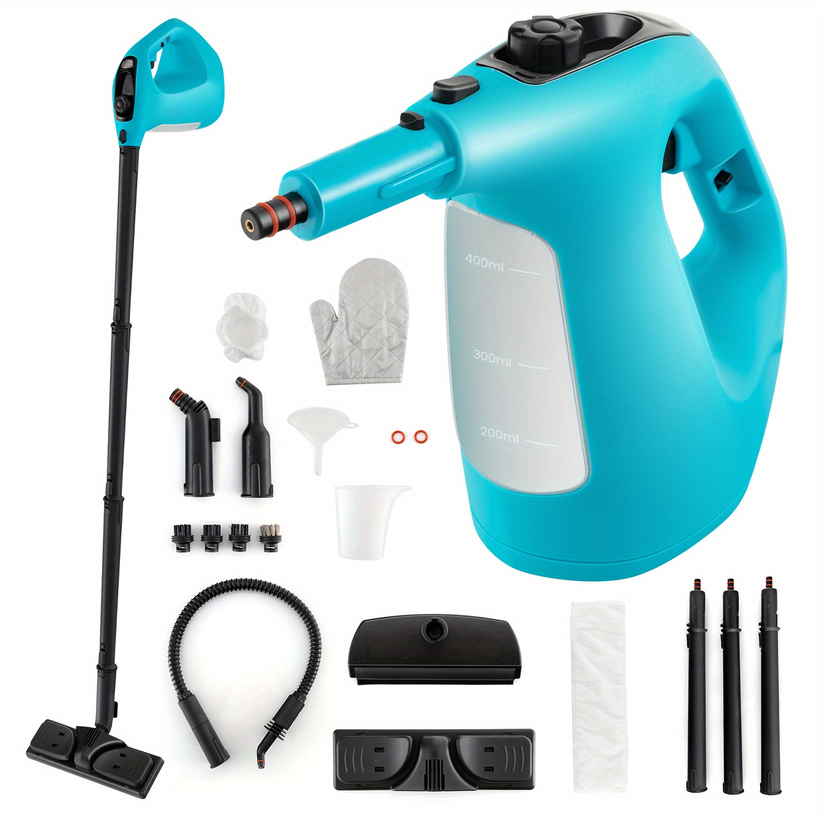 

1400w Multipurpose Handheld Steam Cleaner Steam Mop W/ 14 Accessories Blue