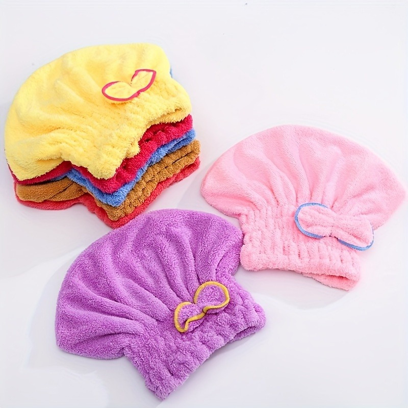 

Serviette en microfibre absorbante pour sécher les cheveux - Turban à séchage rapide pour cheveux longs pour femmes - Bonnet de douche princesse