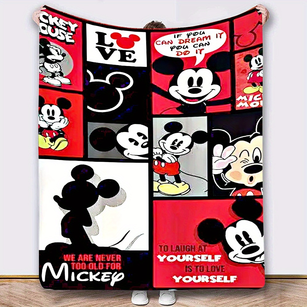 

Disney Mickey Mouse Blanket Luxurious Flannel Blanket - Ultra Soft And Lightweight, Year-round Comfort