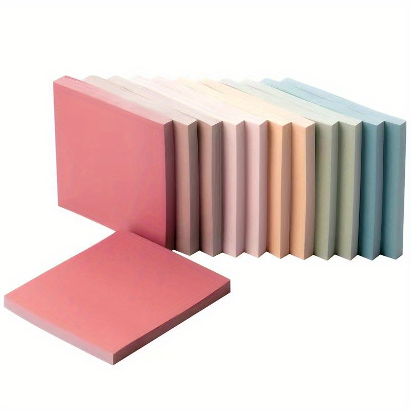 

6/12pads - Vintage Colors Notes, 1 Pad Of 50 Sheets, 3x3 Inch Size, High-, Pack