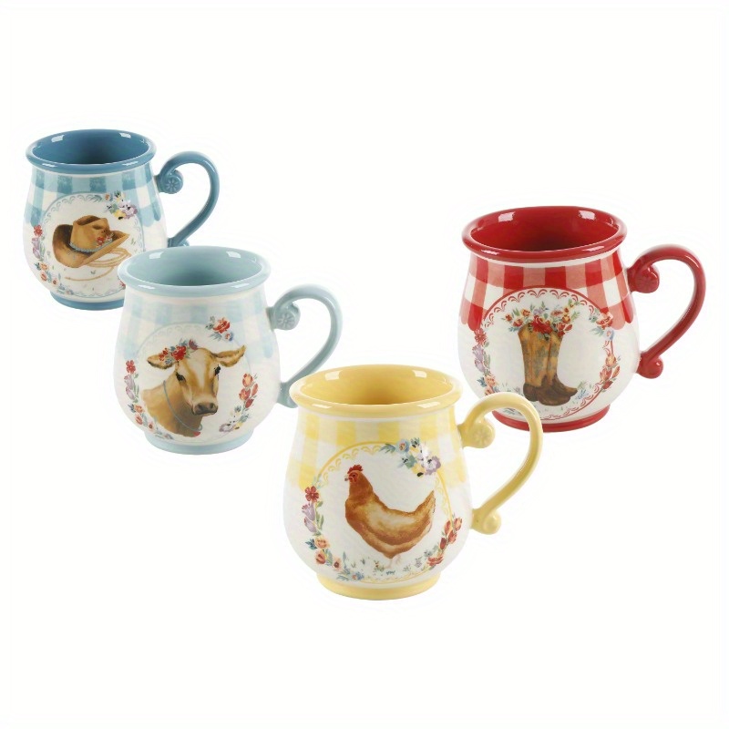 

Color Stoneware 16-oz Mugs, Set Of 4