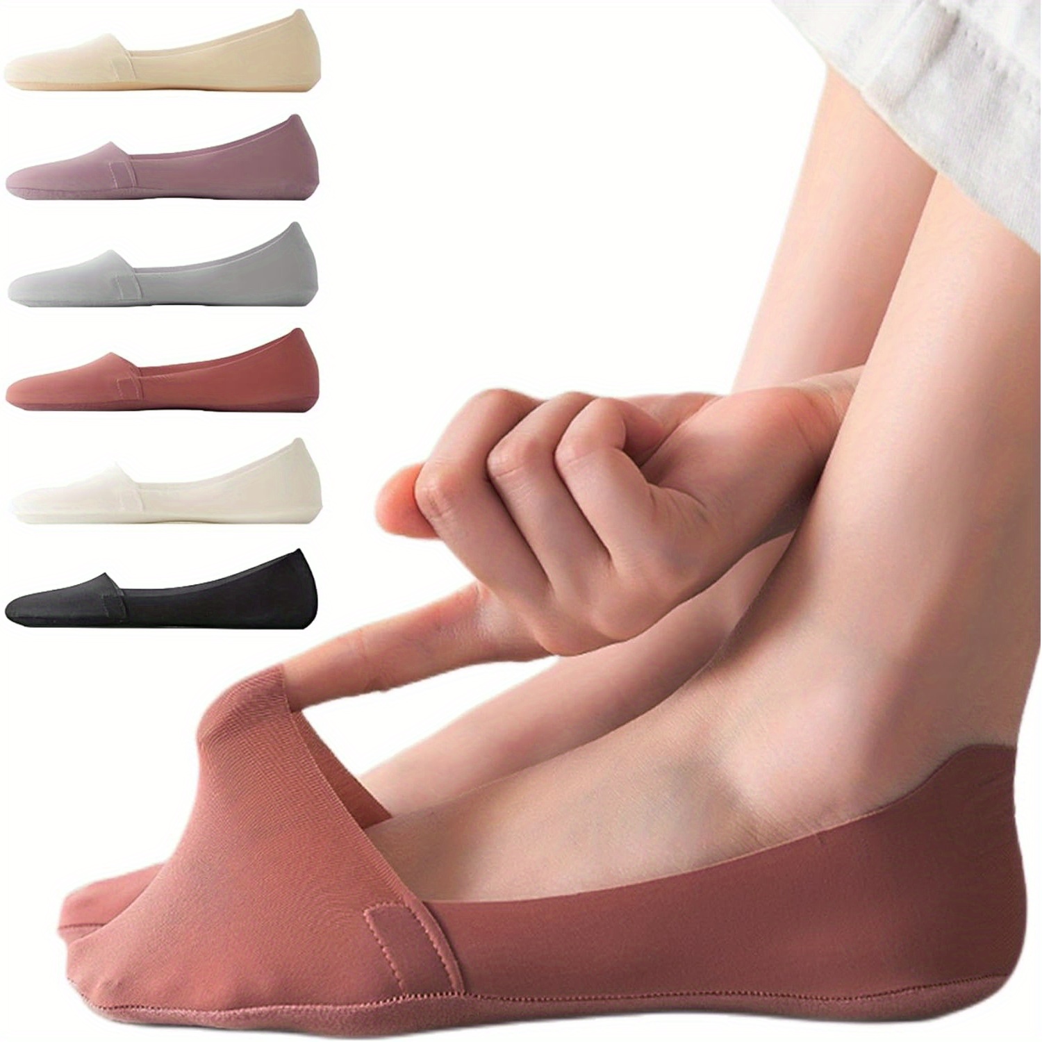 

5-8 Pairs Women Thin Socks Surface On & On