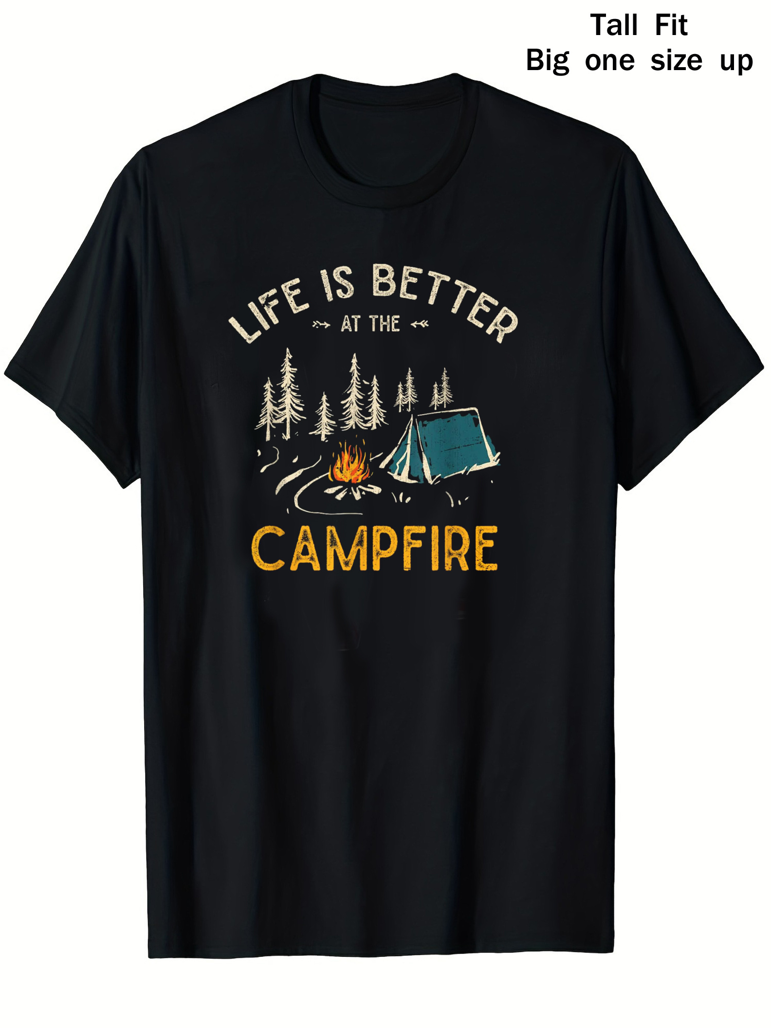 Life Is Better At The Campfire Funny Camper Camp - Women's Curve ...