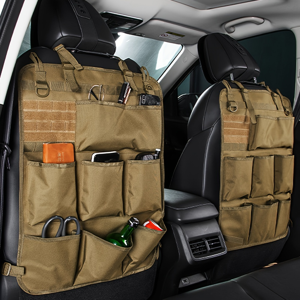 

Heavy Tactical Vehicle Seat Backrest Storage Bag, Tactical Style Storage Bag - Universal, Equipped With 8 Enhanced Cup Holders, Tool And Accessory Storage Space - Perfect Storage Bag For Rear Seats