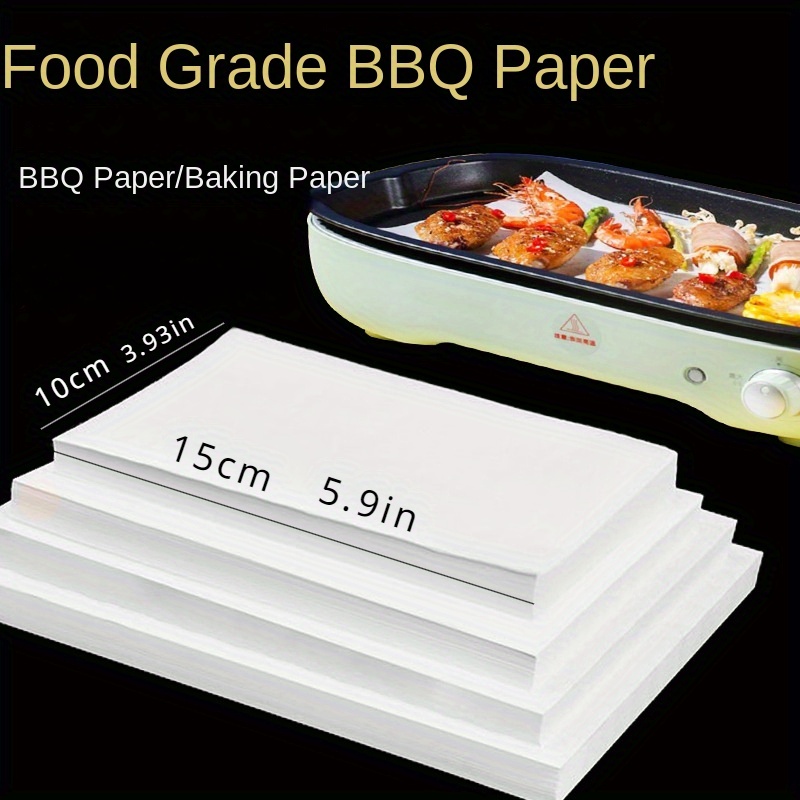 1pc Contains 50 Sheets Of Silicone Grease Paper. Suitable For Home Kitchen, Restaurant, And Barbecue Use. This Baking Paper Is Designed For Food, Commercial Baking Pans, Ovens, And Baking Sheets