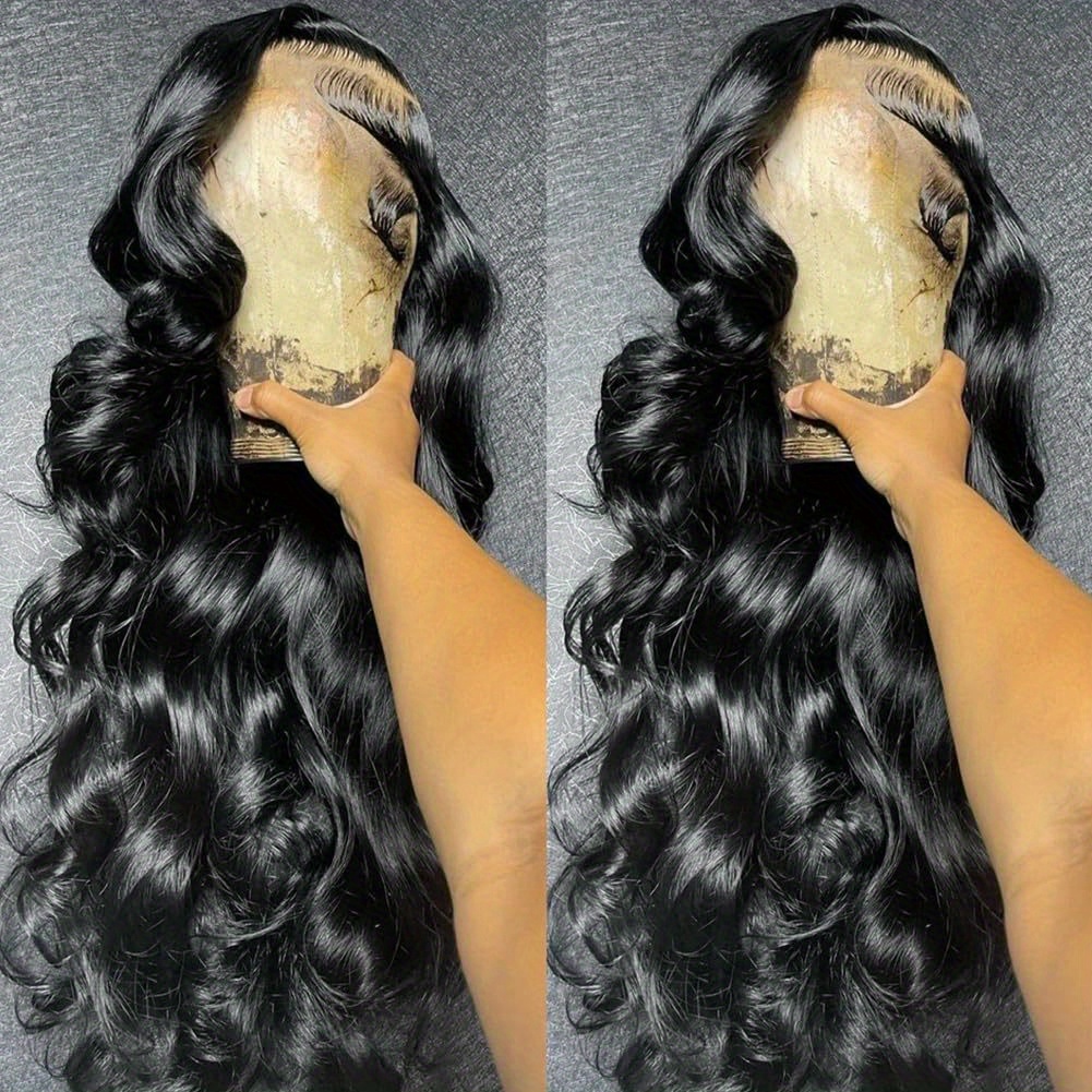 body wave lace front wigs human hair 200 density 13x4 hd - Temu display picture 1