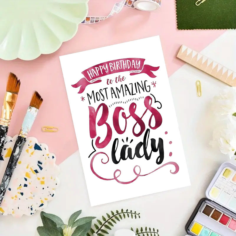 Happy Birthday Boss Lady Greeting Card Perfect Gift Boss - Temu