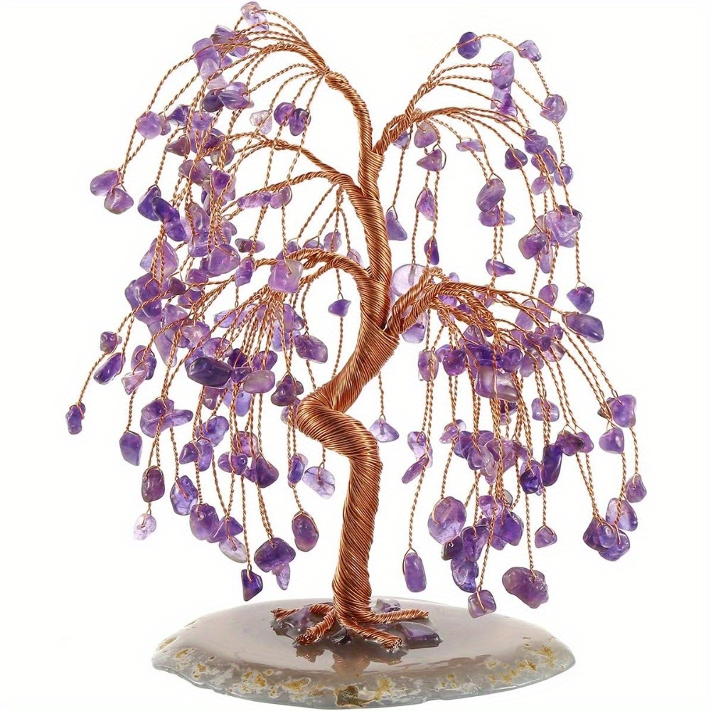 

Purple Gravel Money Tree, Home Feng Shui Ornaments, Lucky Stone Ornaments, Housewarming Gifts For Friends, Stone Trees That Bring Good Luck