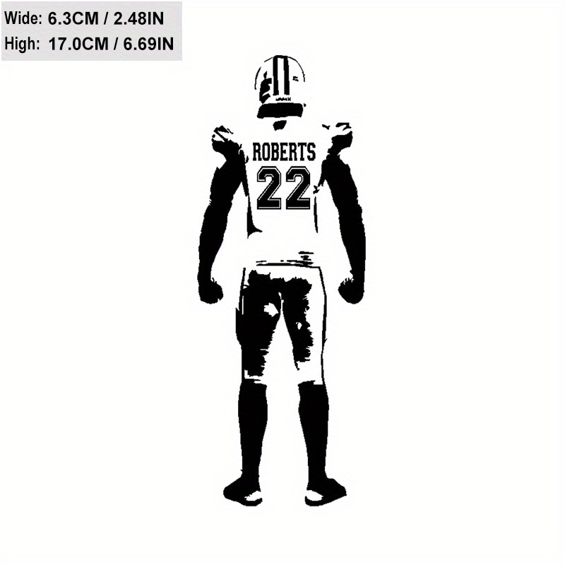 

Customized Football Player (name, And Number) Boys ~ Wall Decal